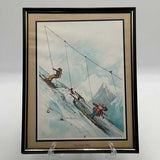 1978 Skiing Poster "The Hard Way" Artist Gary Patterson 20" x 16"