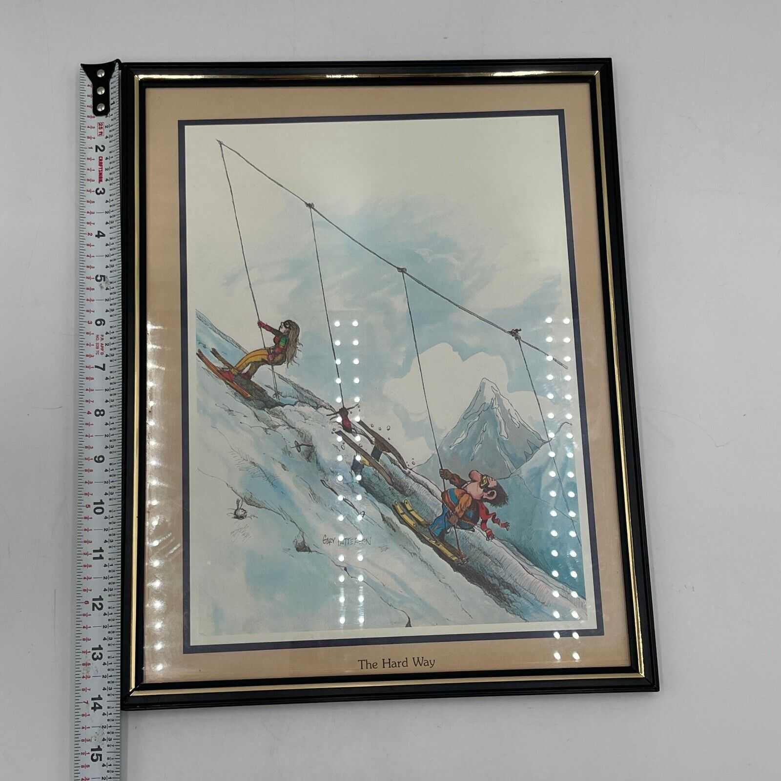 1978 Skiing Poster "The Hard Way" Artist Gary Patterson 20" x 16"