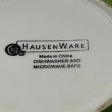 Set of 5 Hausenware 9in Salad Plates Green Dishwasher Microwave Safe (Chips))