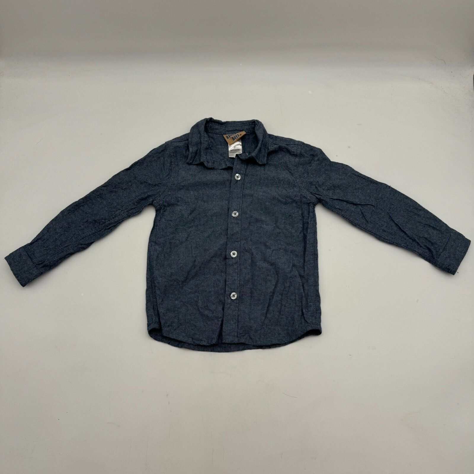 Brooklyn Boys 3pc Outfit Kids Dress Clothes Blue Button Up Tan Toddler Size 3T