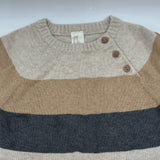 2 Long Sleeve Sweaters H&M Brown Tan Stripes Tucker Blue Green Toddler Size 3T