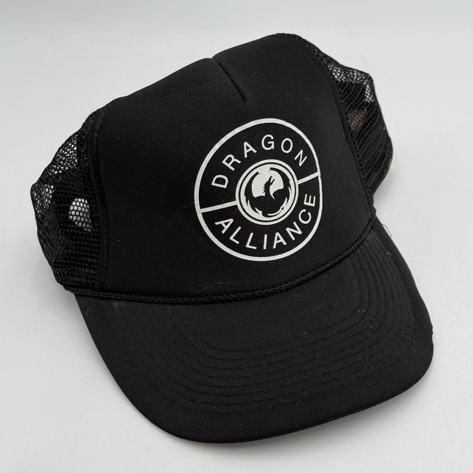 Otto Dragon Alliance Snapback Cap Black Mesh Back Adjustable Mens One Size