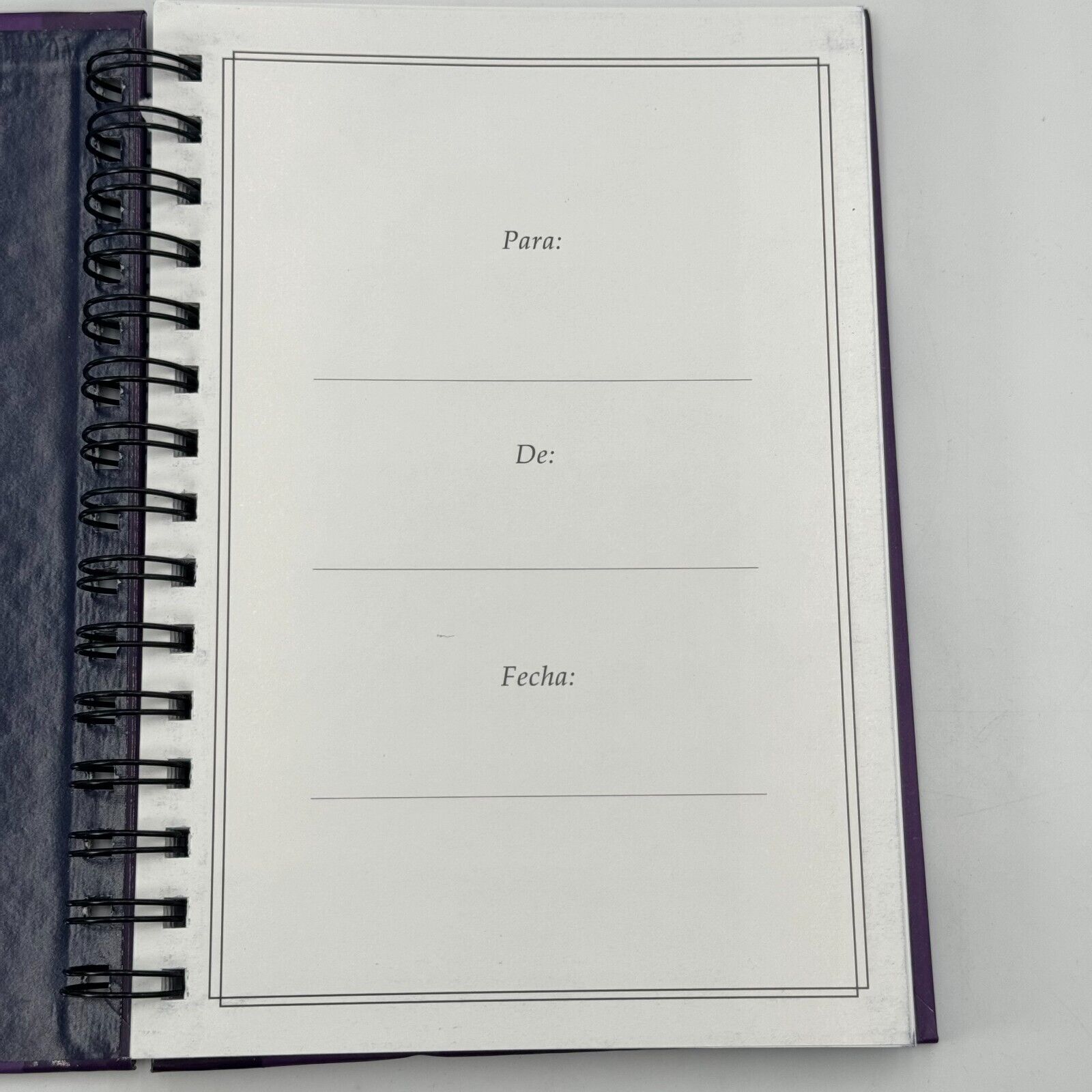 Christian Art Gifts 6x9 Spanish Notepad Journal Notebook Blank Page Notes Purple