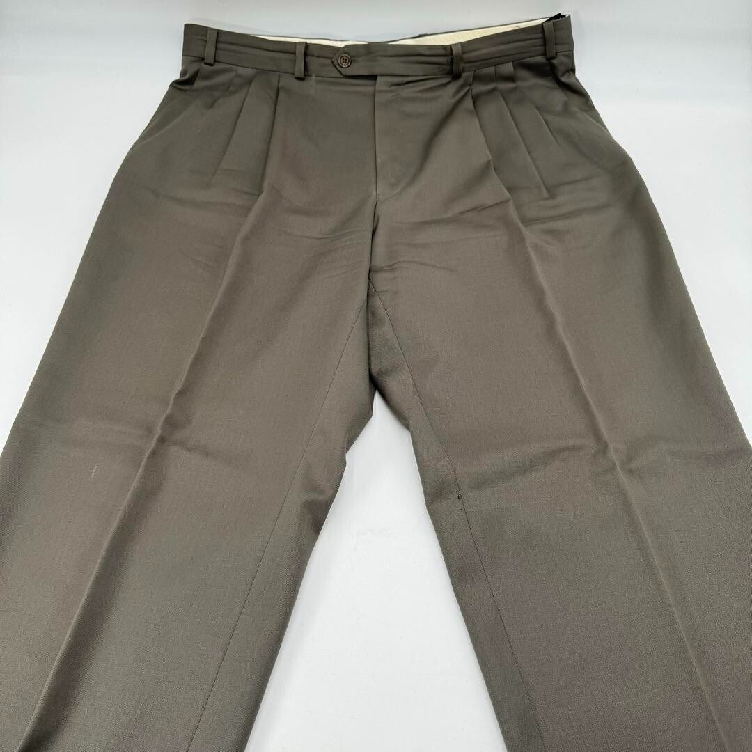 Brandini Pleated Dress Pants Grey Mens 36x32