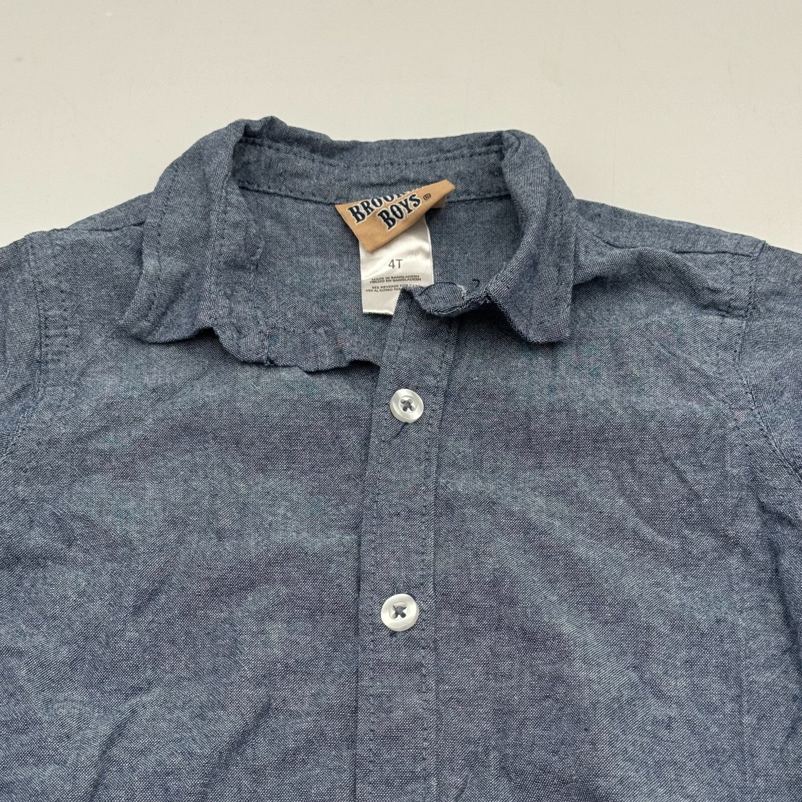 Brooklyn Boys 3pc Outfit Kids Dress Clothes Blue Button Up Tan Toddler Size 3T