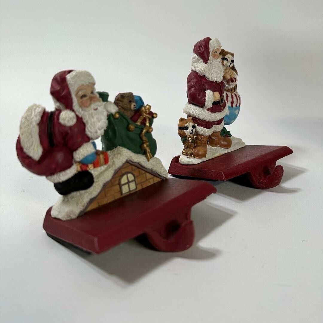 Trim a Home Santa Stocking Holder Set of 2 Holiday Decor