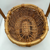 Lot of 2 Vintage Handwoven Multifunctional Wood Baskets