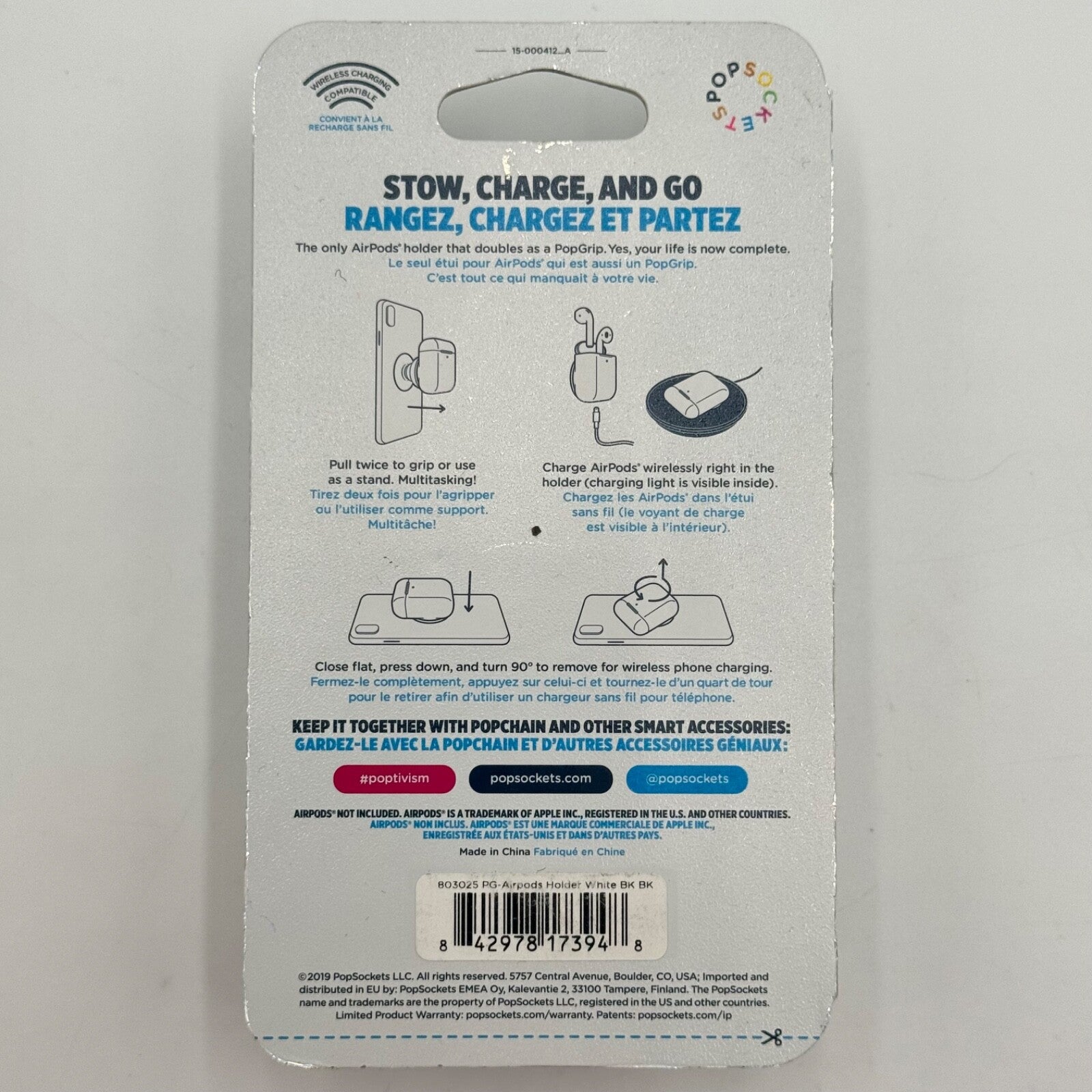 Popsockets, Popgrig, AirPods Holder, phone Grip & Stand Choose Color New Sealed