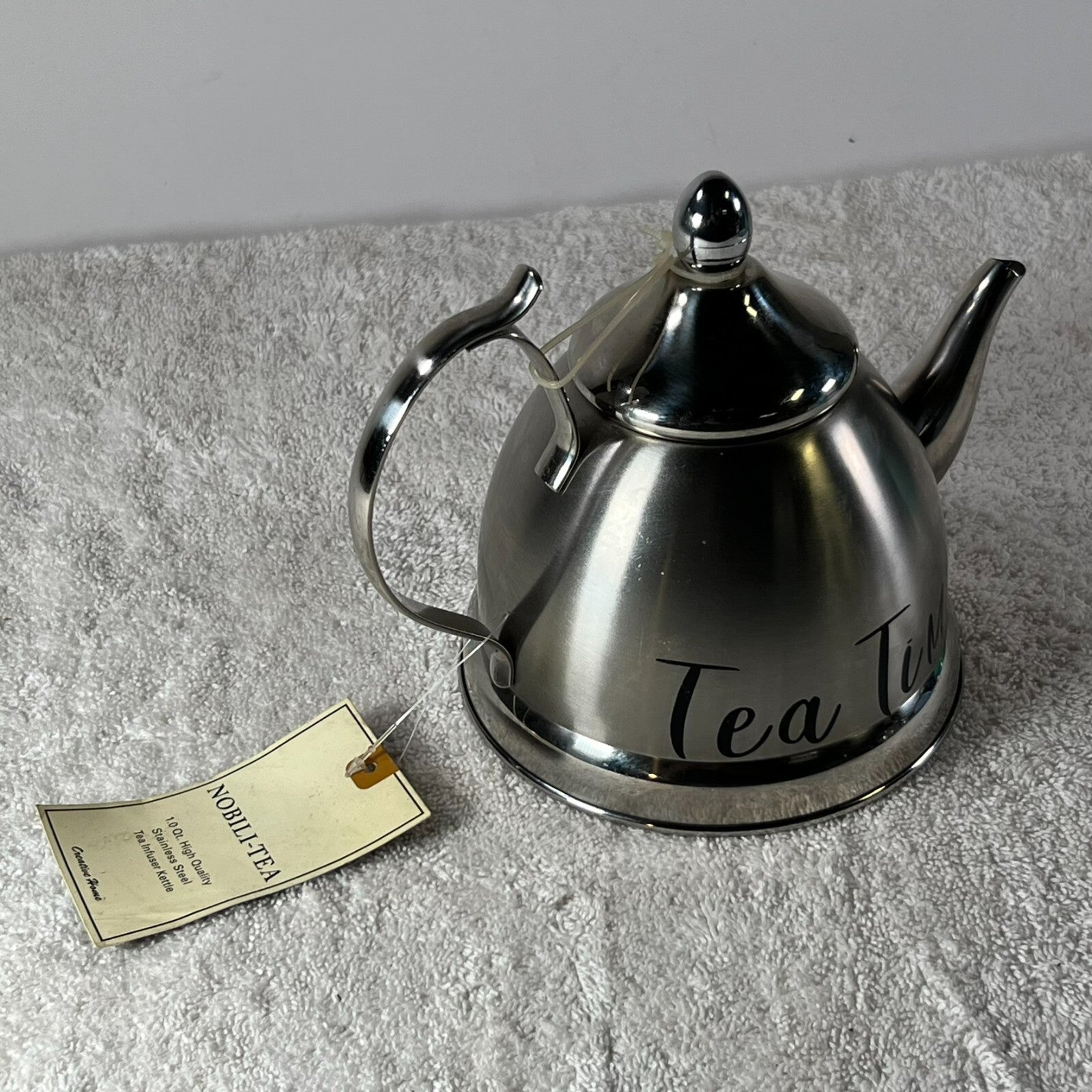 Nobili-Tea 1.0 Qt High-Quality Stainless Steel Whistling Tea Infuser Kettle