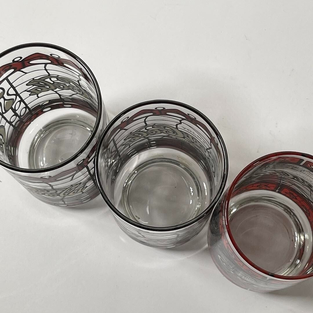 Vintage Coca-Cola Classic Advertising Tiffany Style Stained 16oz Drinking Glass