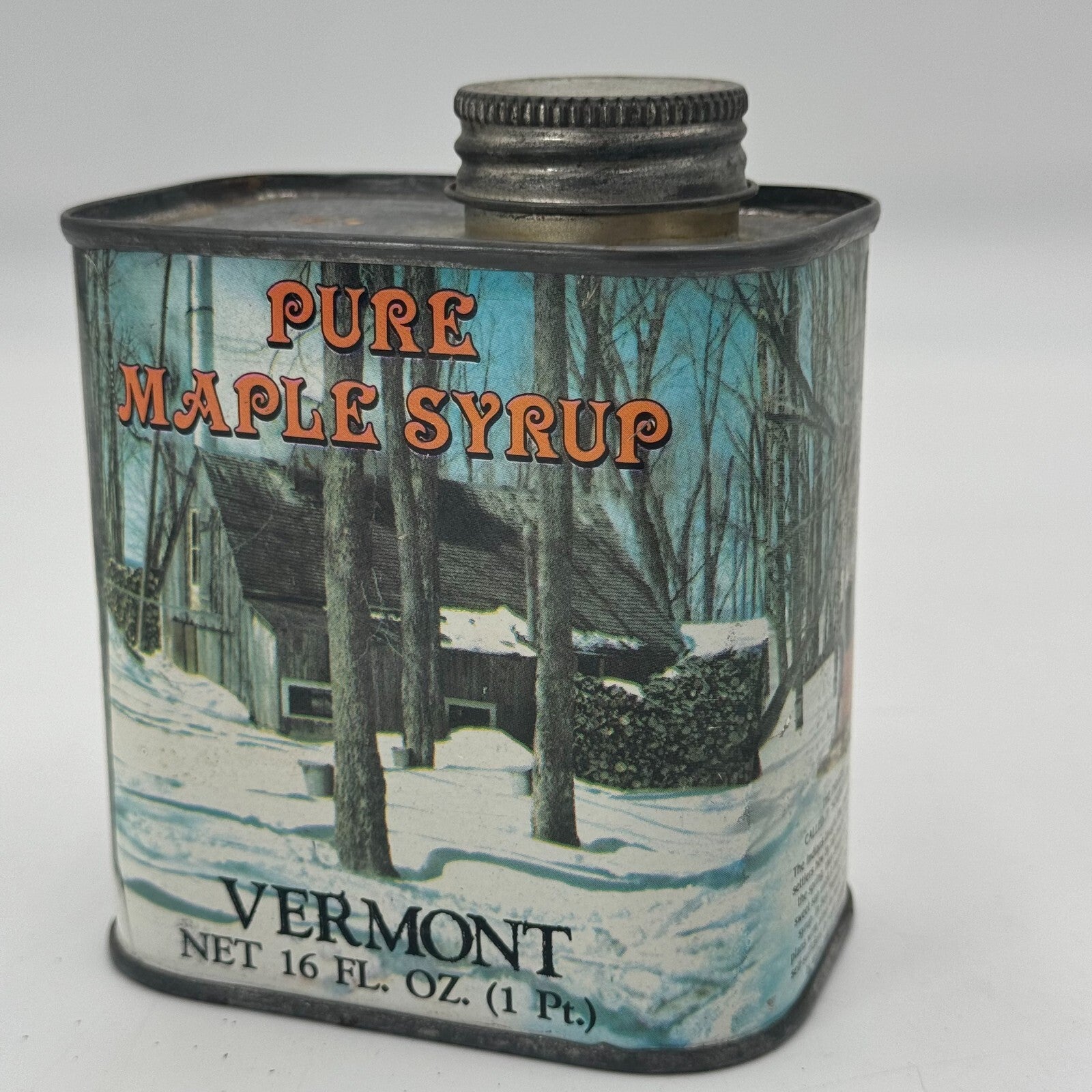 Lot of 4 Collectible Tins Niagra Falls Vermont Maple Syrup Good Housekeeping USA