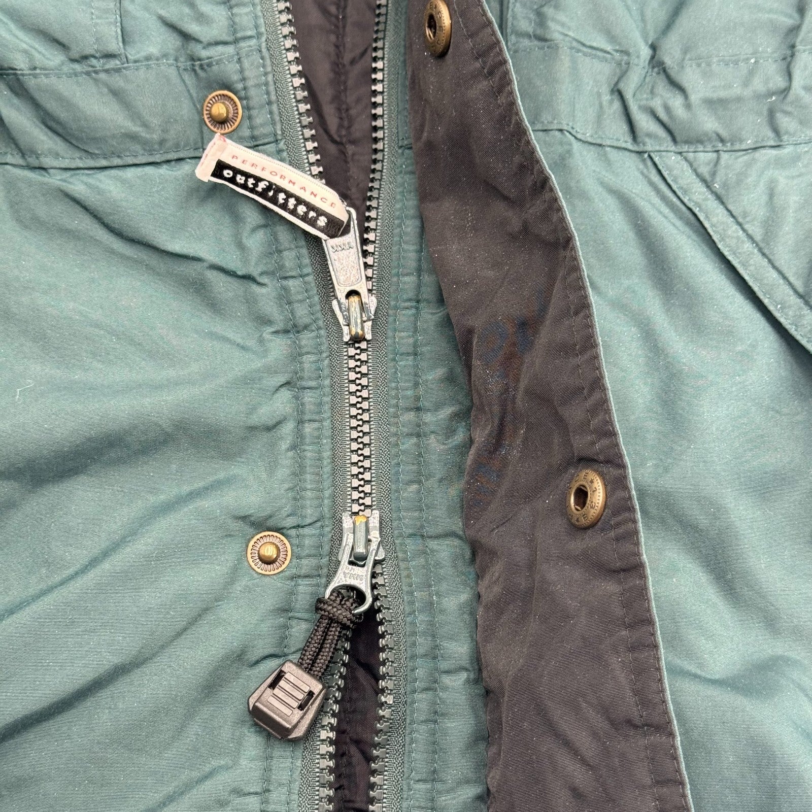 Performance Outfitters Winter Coat Warm Insulated Liner Green Black Adult Size S