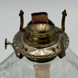 Vintage Lamplight Farms Horse & Buggy Oil Lamp Hexagon Pressed Glass