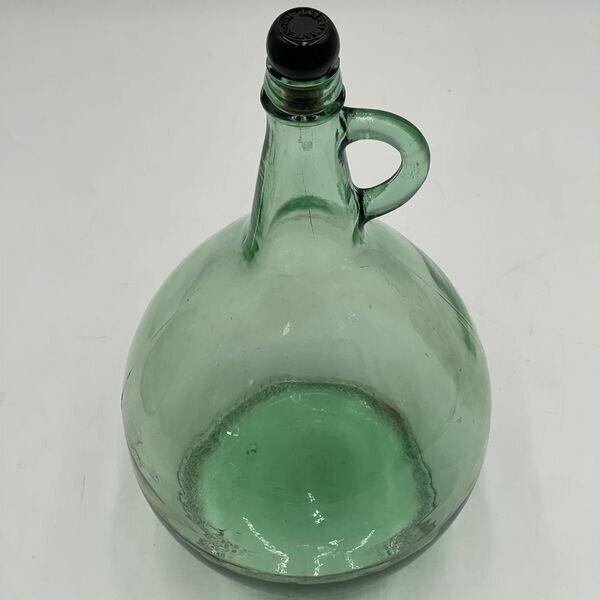 Vintage Almaden Vineyards Green Glass 1 Gallon Wine Bottle Jug with Cork
