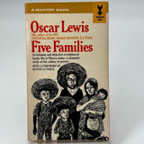 Five Families by Oscar Lewis 1959 PAPERBACK BOOK