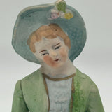 Vintage Occupied Japan Pastoral Fence Roses Hand Painted Bisque Andrea Figurine