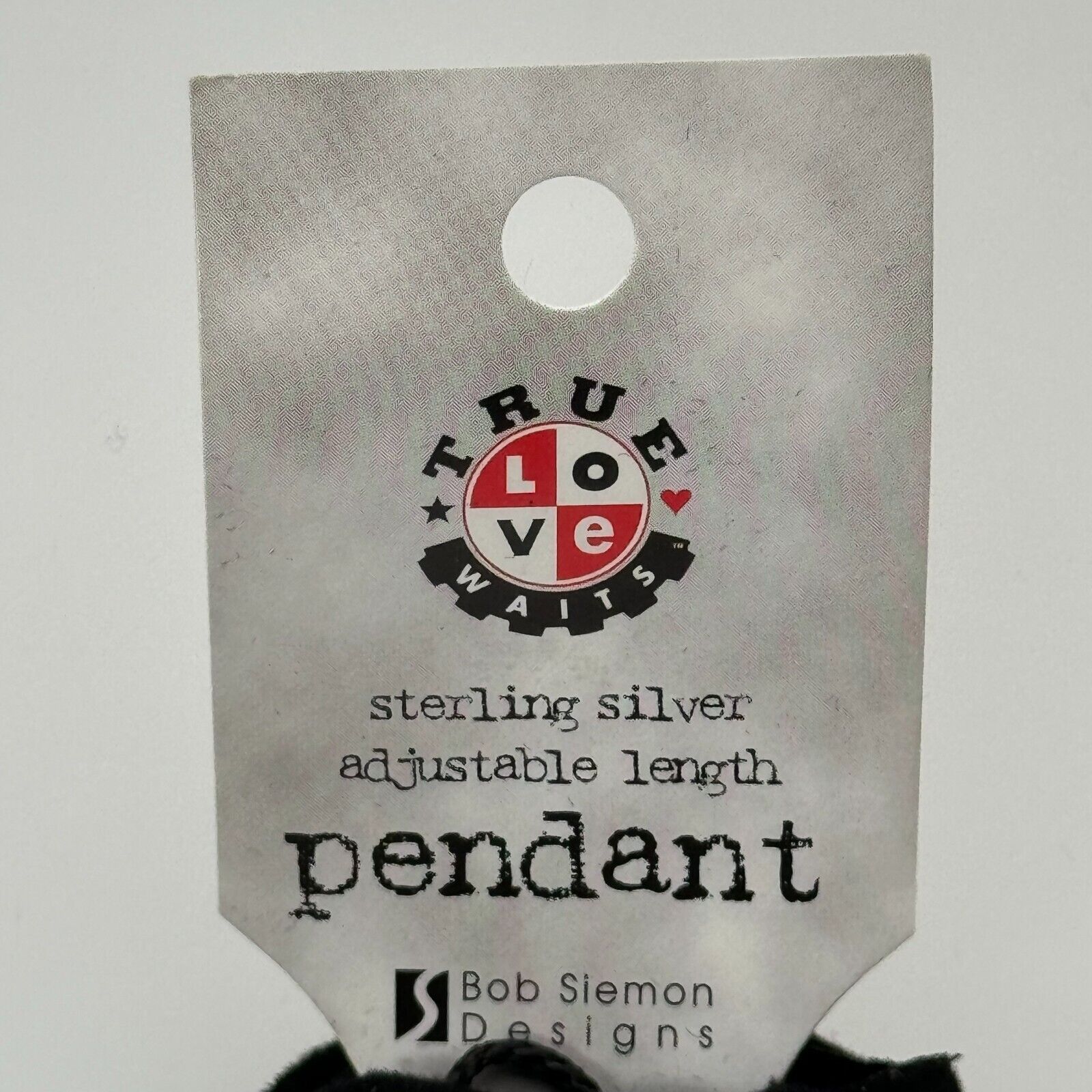 Sterling Silver Pendant Love Waits Commitment Abstinence Adjustable Necklace