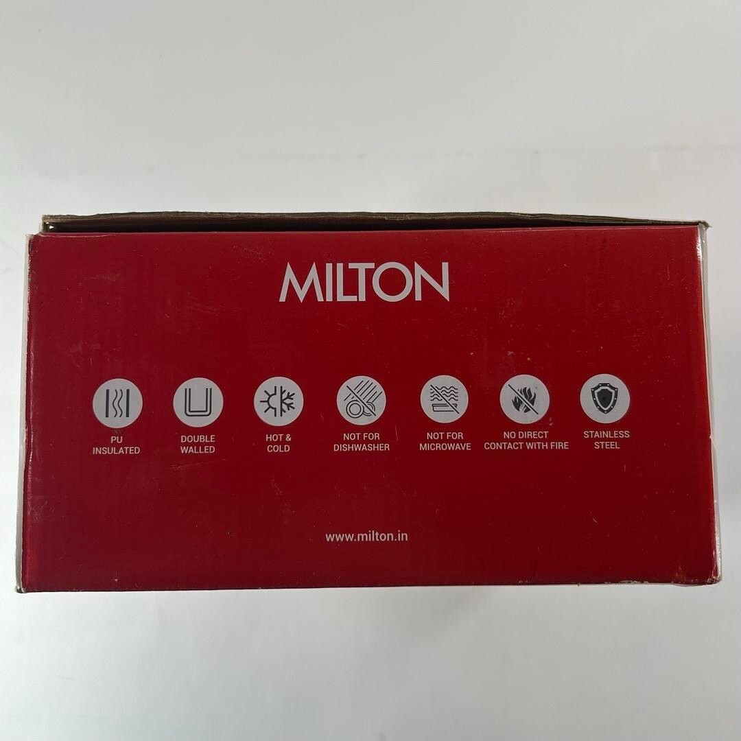 Milton Steel Thermoware Double Walled Insulated Casserole With Clear Glass Lid