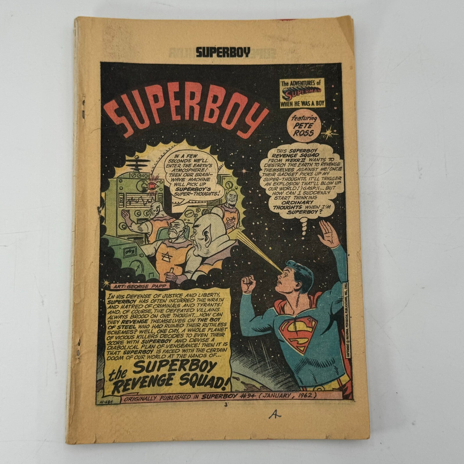 3 DC Comics Super Boy #94 1962 Superman Action Batman Deathmask 1973 - No Covers
