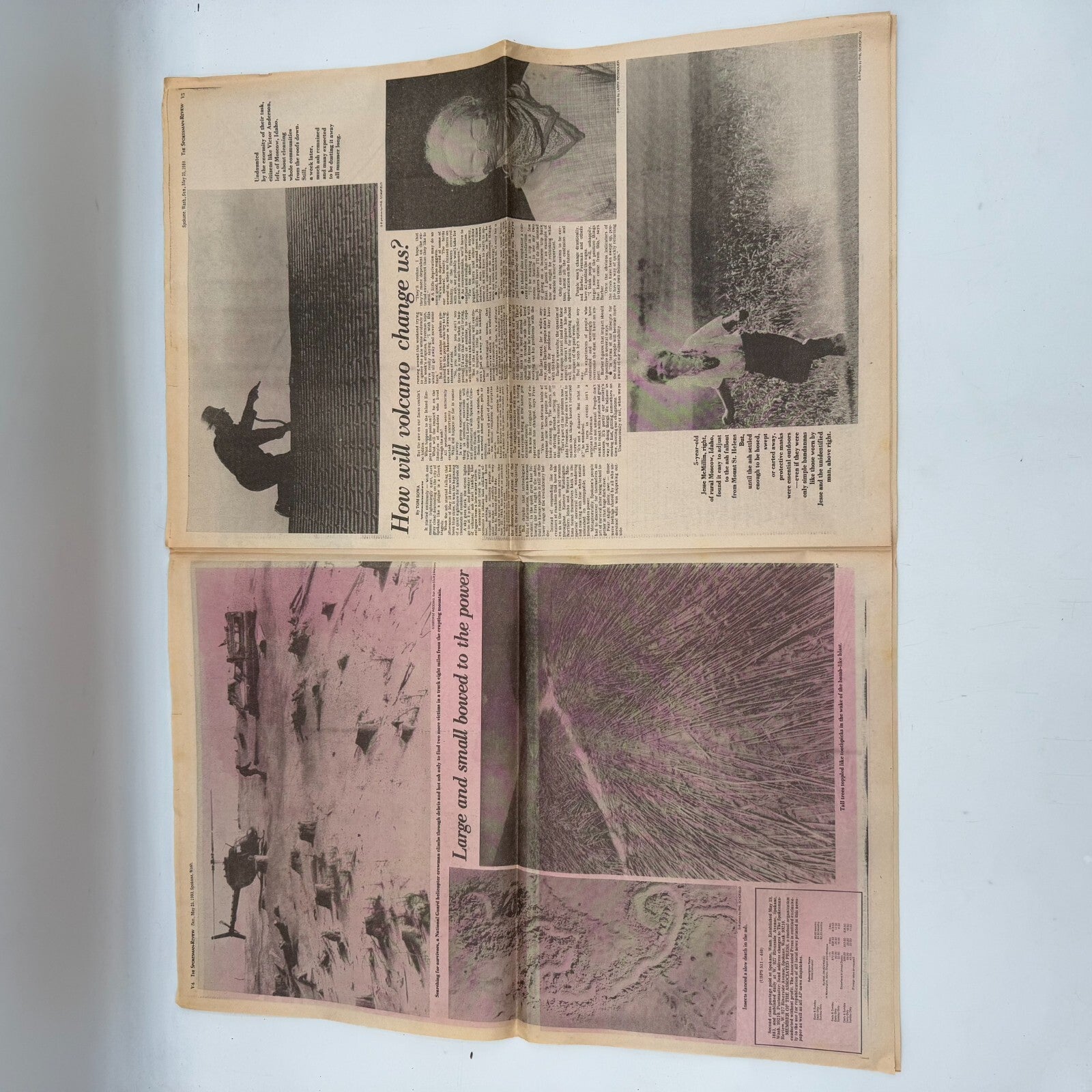 Spokesman Review Mount St. Helens Volcano Erupts! Collector Issue Newspaper 1980