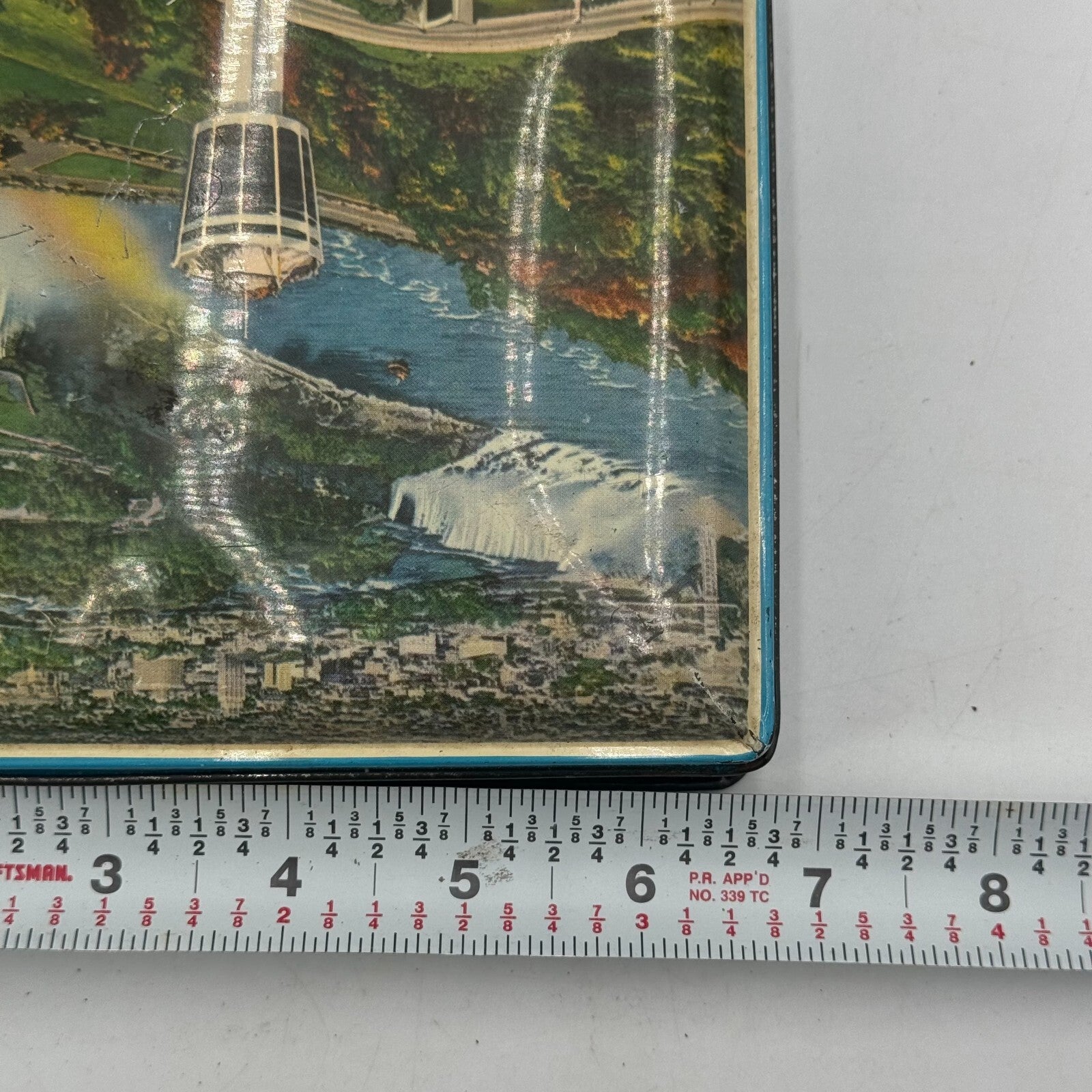 Lot of 4 Collectible Tins Niagra Falls Vermont Maple Syrup Good Housekeeping USA