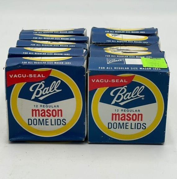 Vintage 120 Ball Regular Size Mason Dome Lids Canning 1975 12 Ct (10 Boxes)