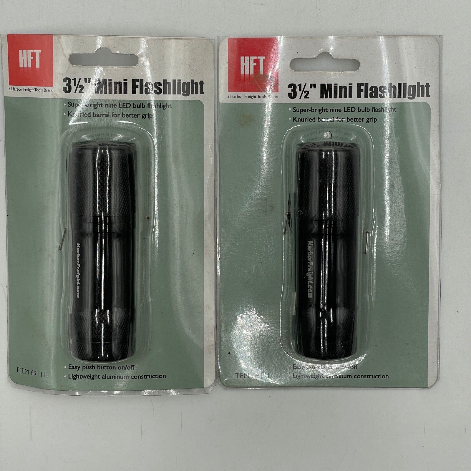 Set of 2 Harbor Freight 3.5" Mini LED Flashlights NIB Item 69111