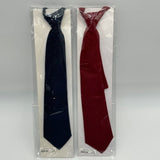 2-pack 14-inch Adjustable Ties Red Navy Blue Easy Hook Classic Dress Tie Sealed