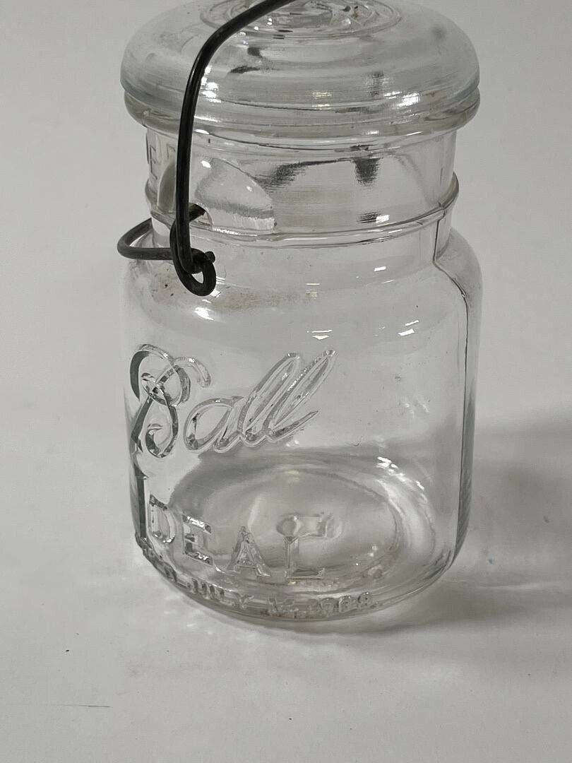 Ball (Clear) 5" Tall Mason Jar (With Lid & Seal) Pat'd July 4 1908 - LOT OF 13