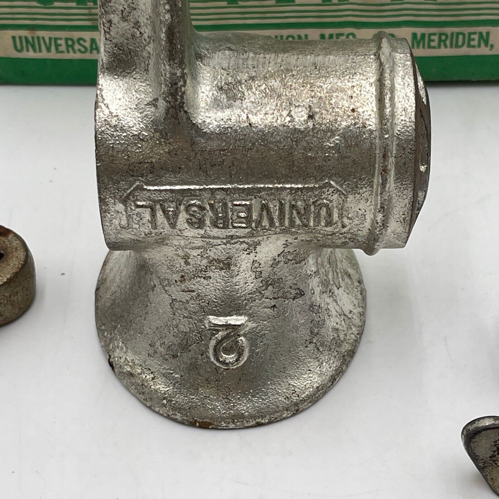 Vintage Universal Food and Meat Chopper No 2 in Original Box Parts Included