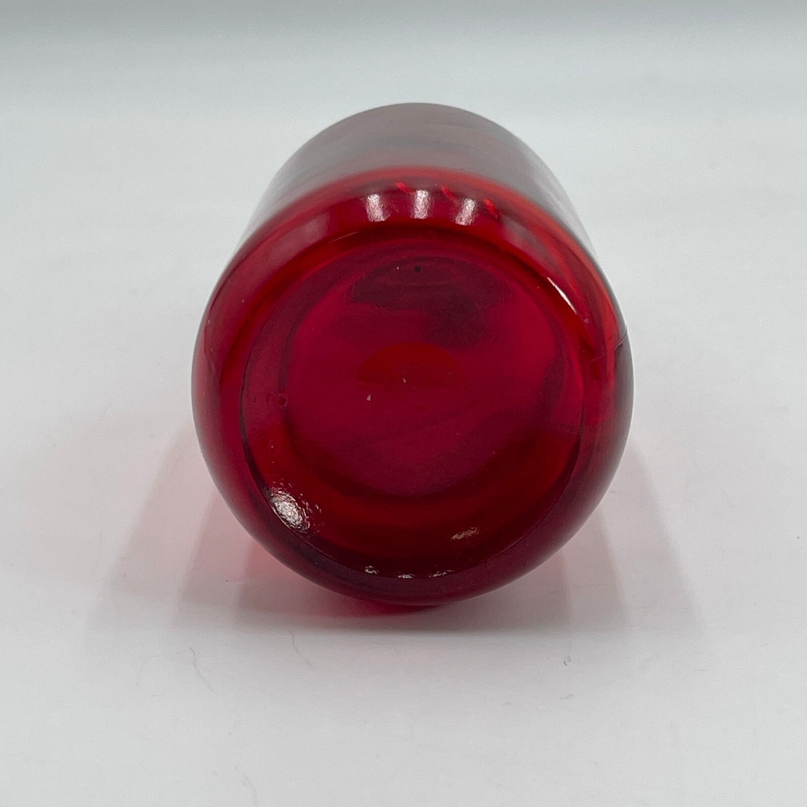 Colorful Red Glass Bottle with Flip-Top Metal Clasp 10"