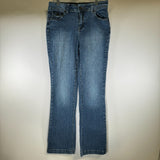 St Johns Bay Womens Preppy Boot Cut Stretch Jeans Light Wash Blue Size 6