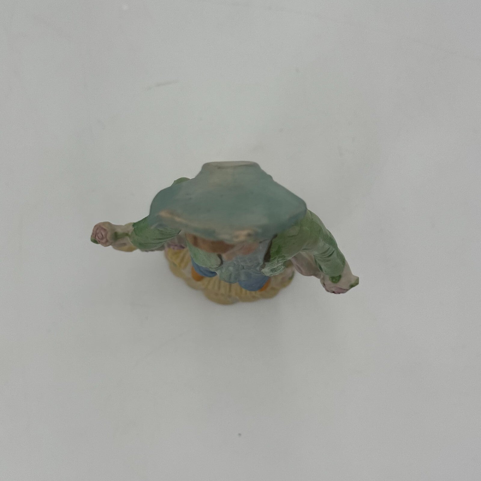 Vintage Occupied Japan Pastoral Fence Roses Hand Painted Bisque Andrea Figurine