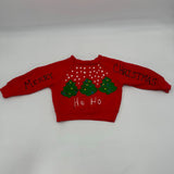 3 Toddler Christmas Sweaters Red Snow Trees Santa Orange Reindeer 2T 3T 5T
