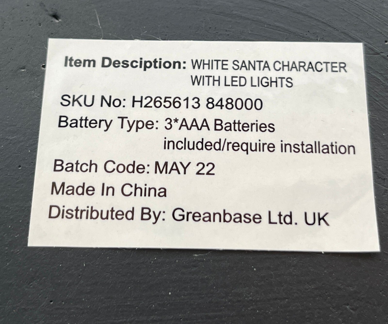 Lighted Santa Christmas Decor Side Table Holiday Gift Battery Operated 18"