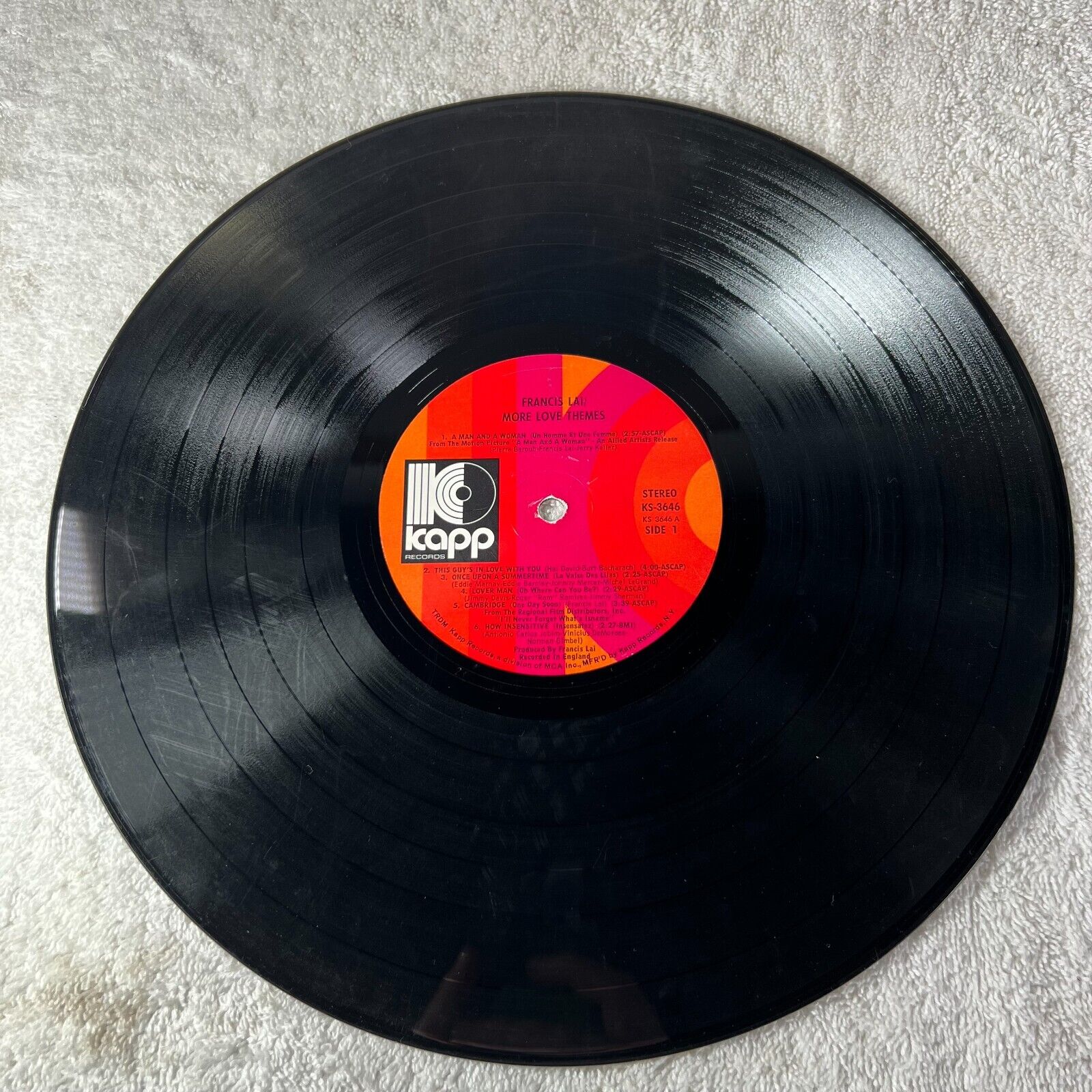 Francis Lai – More Love Themes Vinyl LP US 1971 Kapp Records KS 3646 JAZZ POP