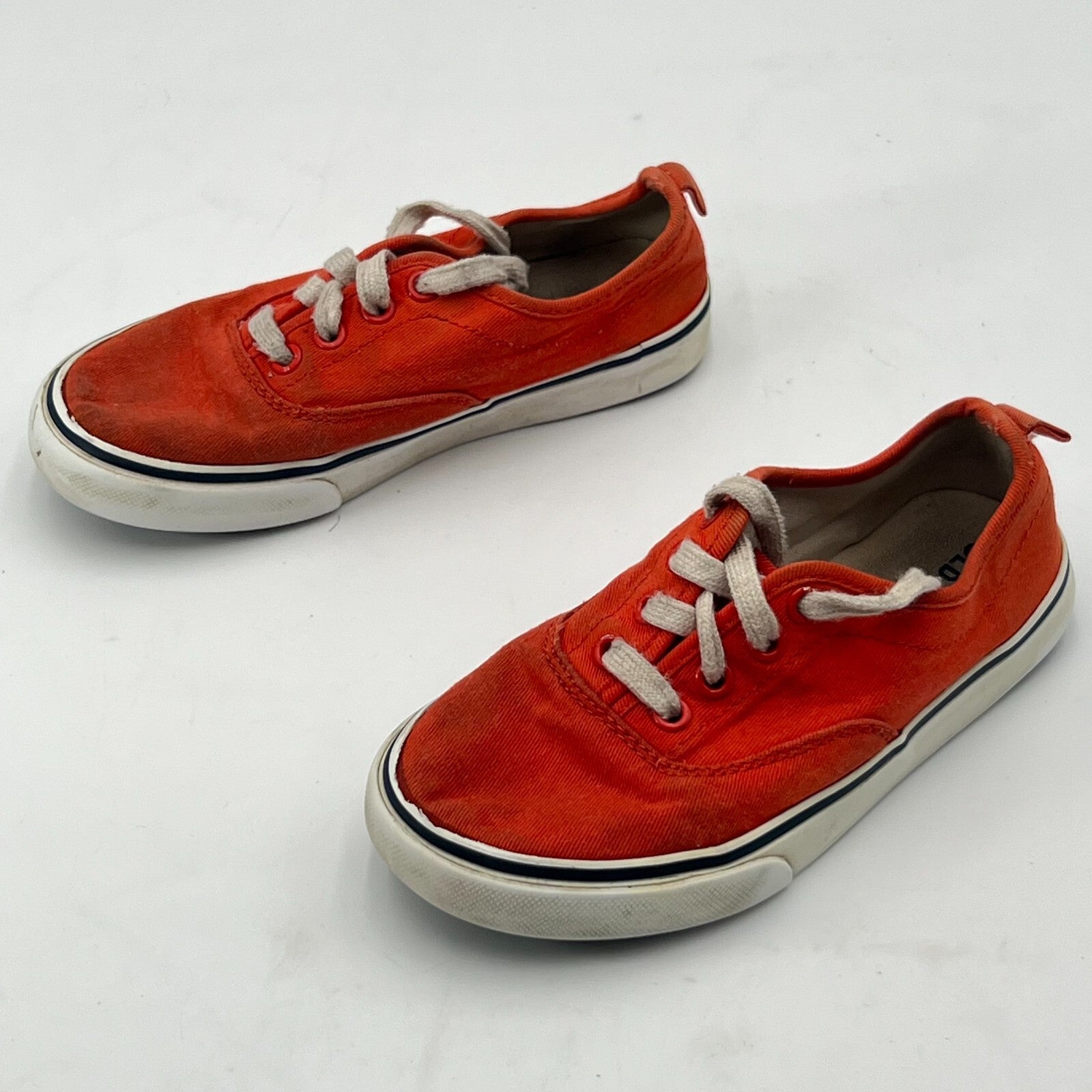Old Navy Hot Tamale Red Cavas Lace Up Shoe Casual Sneakers Kids Size 13.5C US