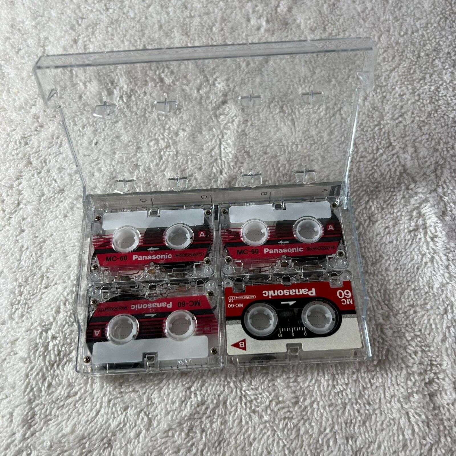 Panasonic 4 Pack Microcassette Tape MC60 - 3 New Blank