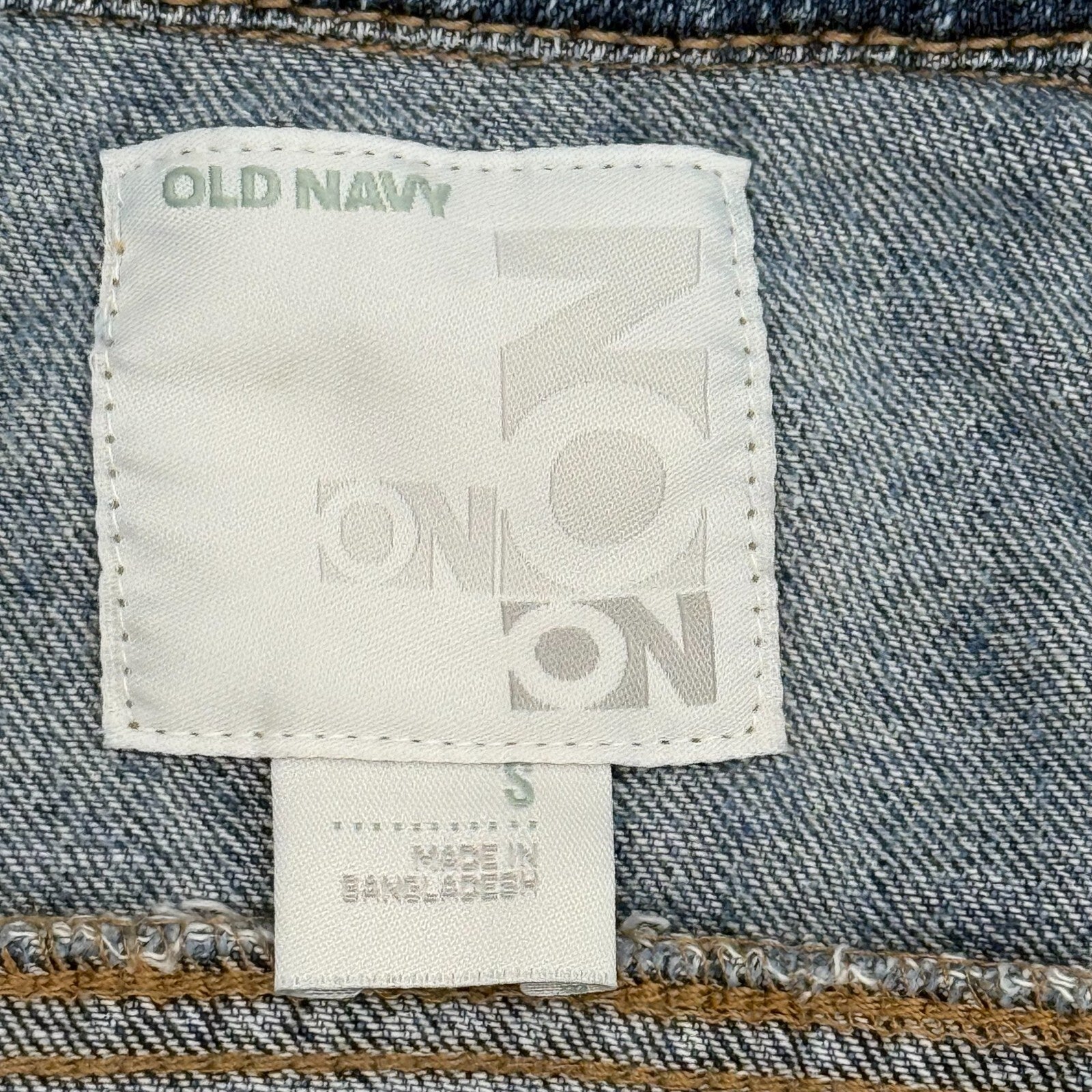 Old Navy Unisex Kids Denim Jacket Blue Collared Button Long Sleeve Size Small