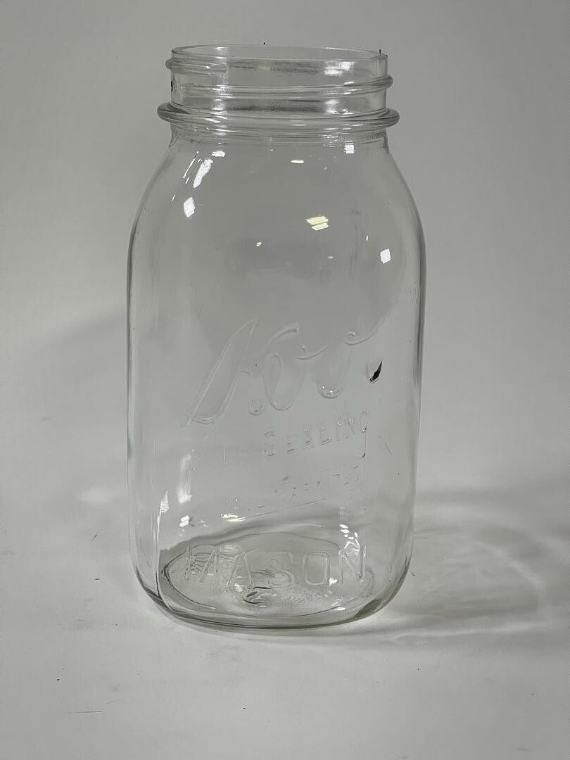 Kerr (Clear) Self Sealing 7" Tall Mason Jar (No Lid) - LOT OF 2