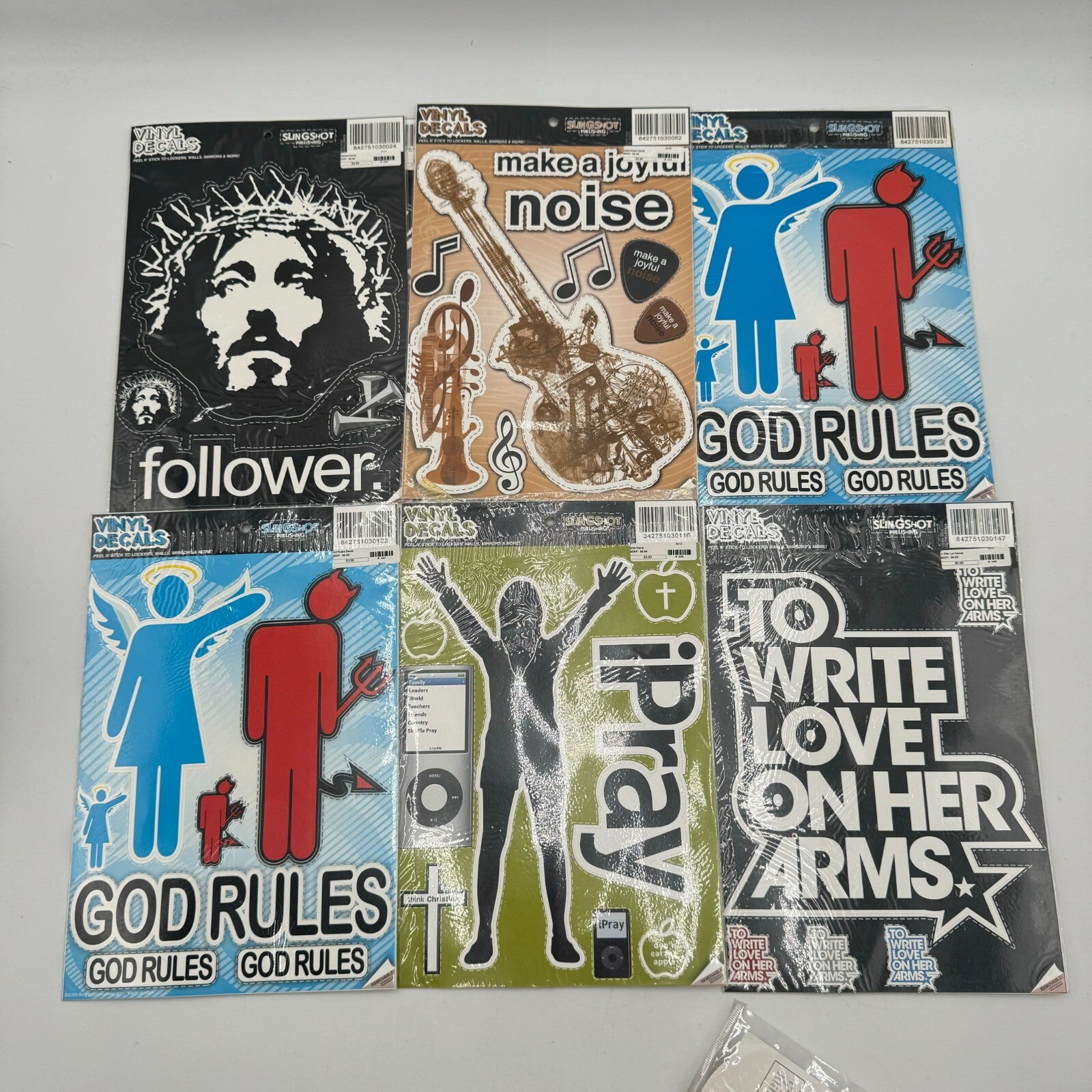Huge Lot 25+ Sets Christian Decals Car Window Mirror Laptop Skins 14-17in NEW