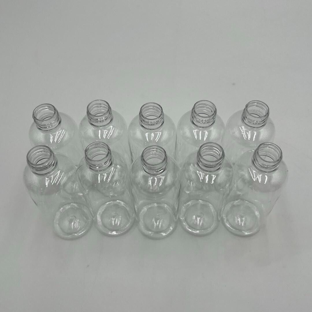 10 Packs Clear PET Plastic Cosmetic Bottles 100mL With Neck Flip Cap