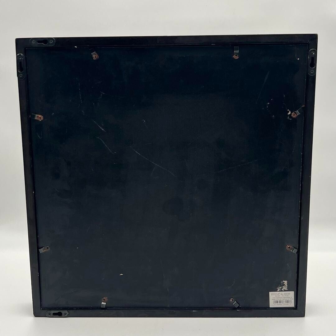 Prinz Shadow Box Glass Picture Frame Holds 4 4x6 Prints Black Wood New 17x17x2