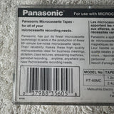 Panasonic 4 Pack Microcassette Tape MC60 - 3 New Blank