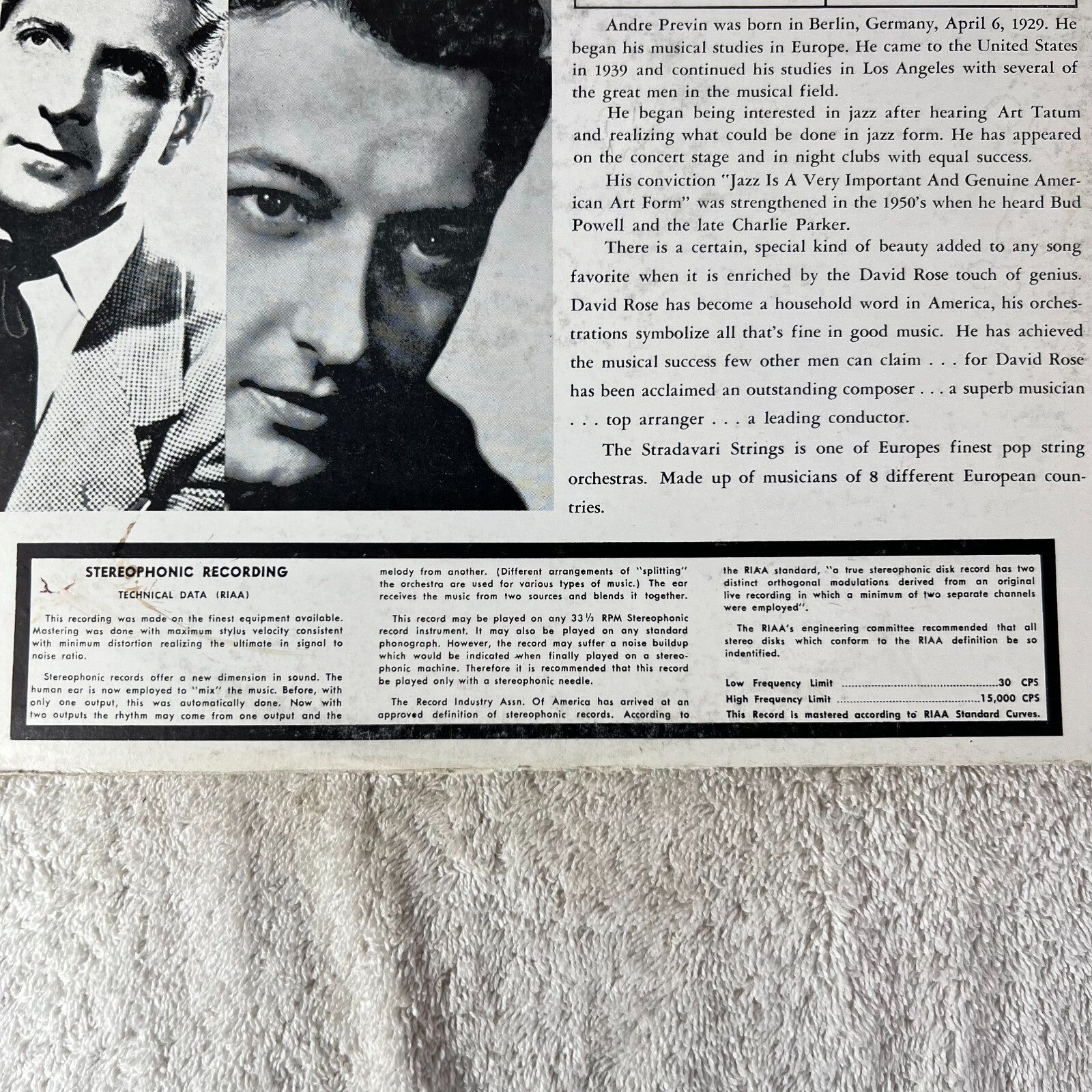 David Rose With The Stradivari Strings & André Previn Vibrant Strings MW124-116