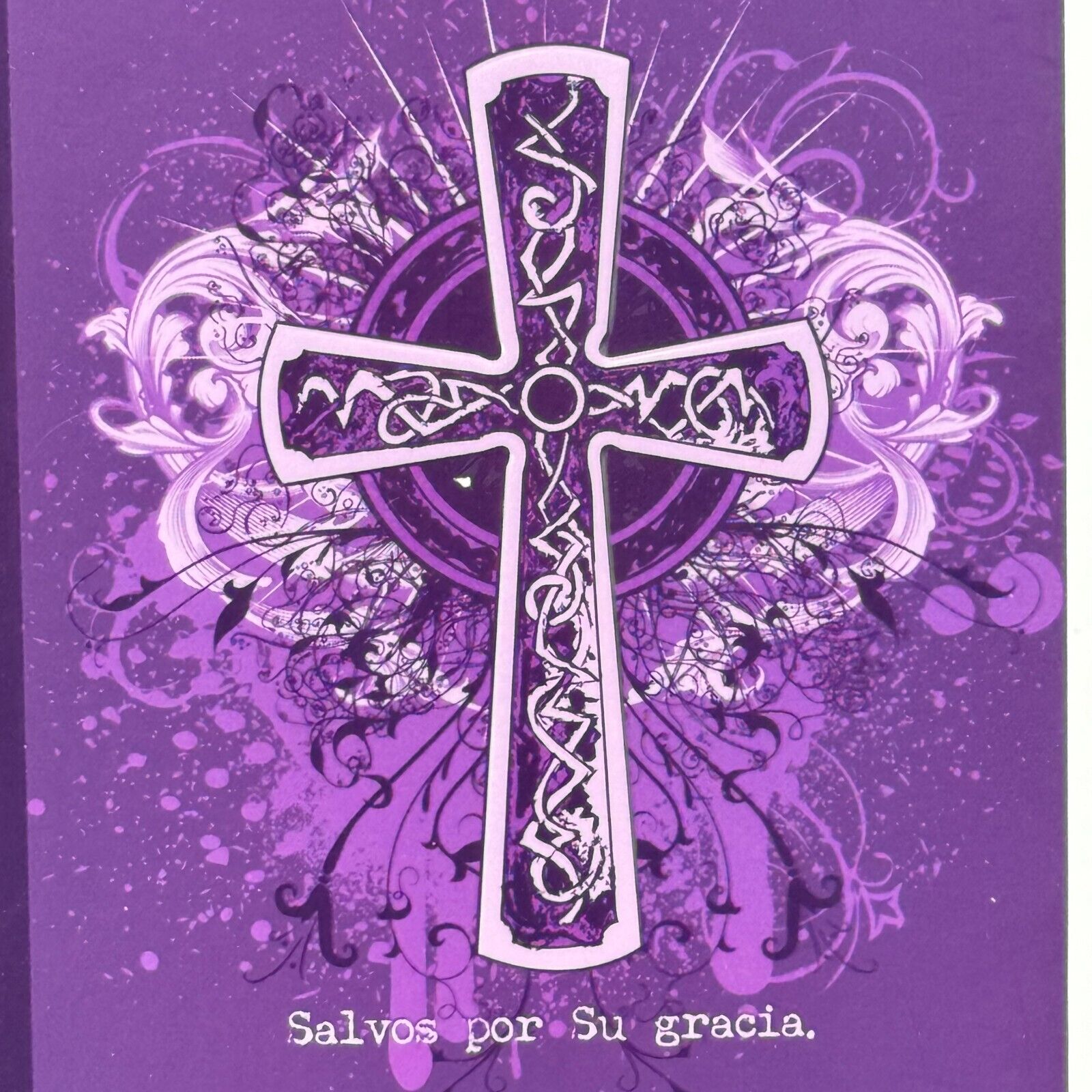 Christian Art Gifts 6x9 Spanish Notepad Journal Notebook Blank Page Notes Purple