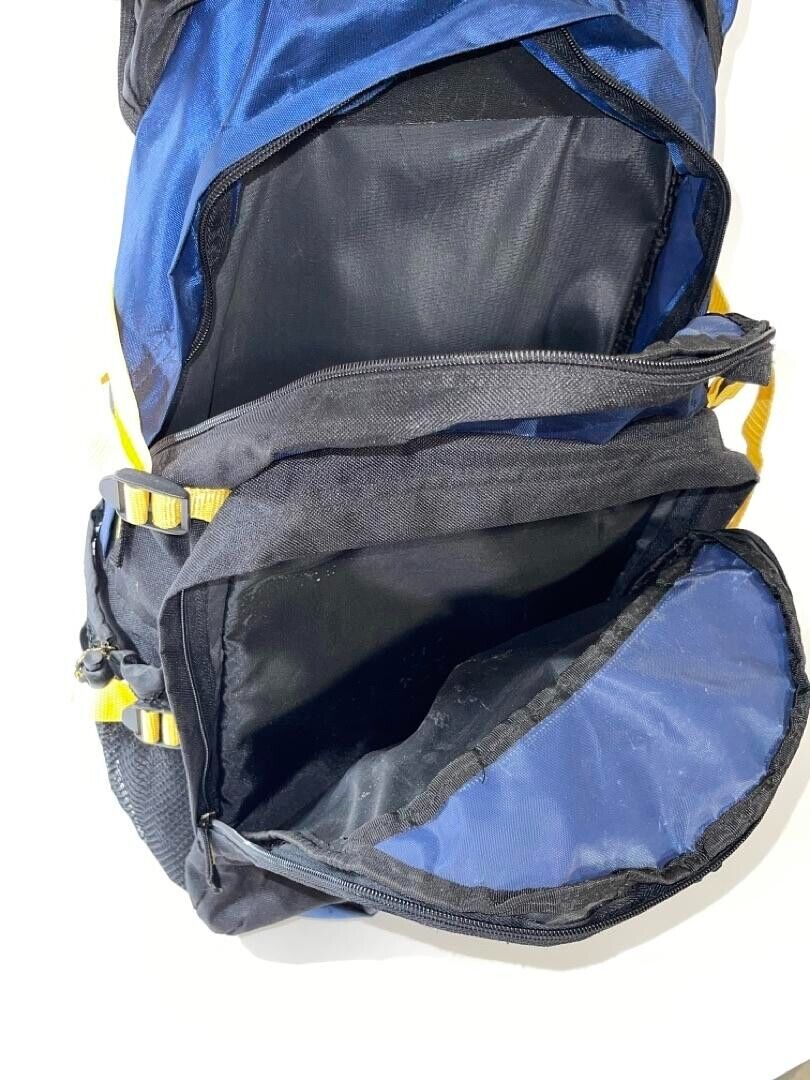 NorthPak Durable Outdoor Travel  Blue Multipocket Rolling Backpack Adjustable
