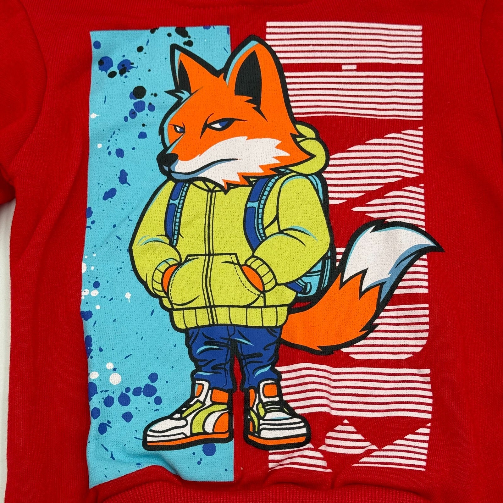 Lot of 3 Size 5T NWT Kids Clothes Fox Hoodie Blue Monster Truck Tank Top Shirt