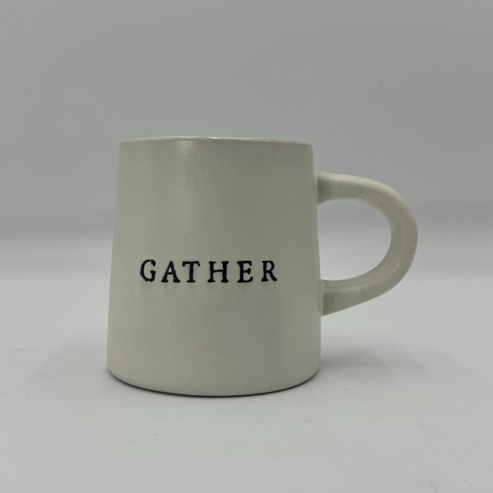 Hearth and Hand “Gather” Engraved Stoneware Coffee Mug Rustic Farmhouse Style