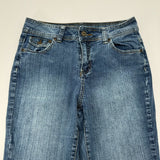 St Johns Bay Womens Preppy Boot Cut Stretch Jeans Light Wash Blue Size 6